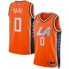 Men's Los Angeles Clippers #0 Bradley Beal Ornage 2025 City Heat Press Jersey