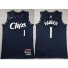 Men's Los Angeles Clippers #1 James Harden Navy 2023 City Icon Swingman Jersey
