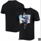 Men's Los Angeles Clippers #2 Kawhi Leonard Black Printed T-Shirt 0791
