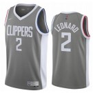 Men's Los Angeles Clippers #2 Kawhi Leonard Gray 2021 Earned Icon Hot Press Jersey