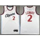Men's Los Angeles Clippers #2 Kawhi Leonard White 2023 Icon Swingman Jersey