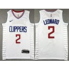 Men's Los Angeles Clippers #2 Kawhi Leonard White Icon Swingman Jersey