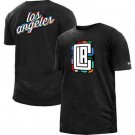 Men's Los Angeles Clippers Black 2022 City Edition Brushed Jersey T Shirt