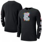 Men's Los Angeles Clippers Black 2022 City Edition Essential Expressive Long Sleeve T-Shirt