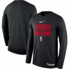 Men's Los Angeles Clippers Black 2022 Legend On Court Practice Performance Long Sleeve T Shirt