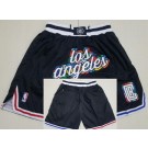 Men's Los Angeles Clippers Black 222 City Just Don Shorts