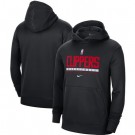 Men's Los Angeles Clippers Black Spotlight On Court Practice Performance Pullover Hoodie