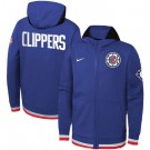 Men's Los Angeles Clippers Blue 75th Anniversary Performance Showtime Full Zip Hoodie Jacket