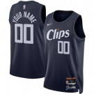 Men's Los Angeles Clippers Custom Navy 2023 City Icon Heat Press Jersey