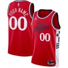 Men's Los Angeles Clippers Custom Red Statement Heat Press Jersey