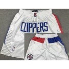 Men's Los Angeles Clippers White 2024 Just Don Shorts