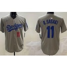 Men's Los Angeles Dodgers #11 Roki Sasaki Gray Limited Jersey