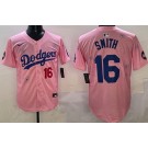 Men's Los Angeles Dodgers #16 Will Smith Pink 2025 Tokyo Series Limited Jersey