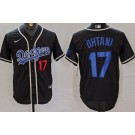 Men's Los Angeles Dodgers #17 Shohei Ohtani Black Fashion Baseball Jersey