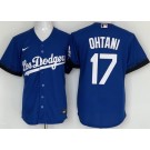 Men's Los Angeles Dodgers #17 Shohei Ohtani Blue City Cool Base Jersey
