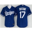 Men's Los Angeles Dodgers #17 Shohei Ohtani Blue Cool Base Jersey