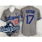 Men's Los Angeles Dodgers #17 Shohei Ohtani Gray Alternate 2025 World Series Limited Jersey