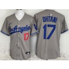Men's Los Angeles Dodgers #17 Shohei Ohtani Gray Alternate Limited Jersey