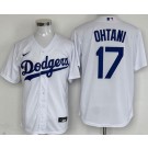 Men's Los Angeles Dodgers #17 Shohei Ohtani White Cool Base Jersey