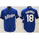 Men's Los Angeles Dodgers #18 Yoshinobu Yamamoto Blue City Cool Base Jersey