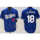 Men's Los Angeles Dodgers #18 Yoshinobu Yamamoto Blue Japanese Limited Jersey