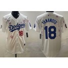 Men's Los Angeles Dodgers #18 Yoshinobu Yamamoto White 2025 Tokyo Series Limited Jersey