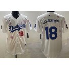 Men's Los Angeles Dodgers #18 Yoshinobu Yamamoto White Japanese 2025 Tokyo Series Limited Jersey