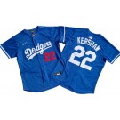 Men's Los Angeles Dodgers #22 Clayton Kershaw Blue Limited Jersey