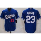 Men's Los Angeles Dodgers #23 Kirk Gibson Royal Player Numbe Team Logo Cool Base Jersey