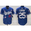 Men's Los Angeles Dodgers #25 Tommy Edman Blue 2025 Tokyo Series Limited Jersey