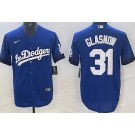 Men's Los Angeles Dodgers #31 Tyler Glasnow Blue City Cool Base Jersey