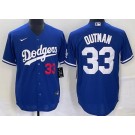 Men's Los Angeles Dodgers #33 James Outman Blue Player Number Cool Base Jersey