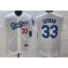 Men's Los Angeles Dodgers #33 James Outman White Authentic Jersey
