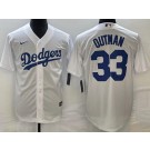 Men's Los Angeles Dodgers #33 James Outman White Cool Base Jersey