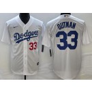 Men's Los Angeles Dodgers #33 James Outman White Player Number Cool Base Jersey
