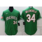 Men's Los Angeles Dodgers #34 Fernando Valenzuela Green Mexican Cool Base Jersey