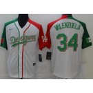 Men's Los Angeles Dodgers #34 Fernando Valenzuela Two Tone Mexican Heritage Night Cool Base Jersey