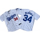 Men's Los Angeles Dodgers #34 Fernando Valenzuela White Limited Jersey
