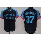 Men's Los Angeles Dodgers #37 Teoscar Hernandez Navy 2024 All Star Limited Jersey
