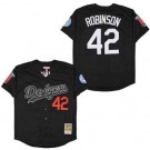 Men's Los Angeles Dodgers #42 Jackie Robinson Black Honor Throwback Jersey