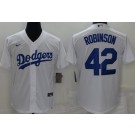 Men's Los Angeles Dodgers #42 Jackie Robinson White Cool Base Jersey