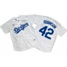Men's Los Angeles Dodgers #42 Jackie Robinson White Cooperstown Collection Jersey