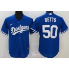 Men's Los Angeles Dodgers #50 Mookie Betts Blue 2020 Cool Base Jersey