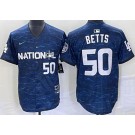 Men's Los Angeles Dodgers #50 Mookie Betts Navy 2023 All Star Cool Base Jersey