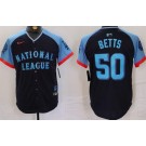 Men's Los Angeles Dodgers #50 Mookie Betts Navy 2024 All Star Limited Jersey