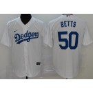 Men's Los Angeles Dodgers #50 Mookie Betts White 2020 Cool Base Jersey