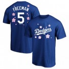Men's Los Angeles Dodgers #5 Freddie Freeman Blue 2025 Tokyo Series T Shirt