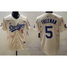 Men's Los Angeles Dodgers #5 Freddie Freeman Cream 2025 Tokyo Series Limited Jersey