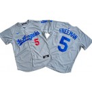 Men's Los Angeles Dodgers #5 Freddie Freeman Gray Alternate Limited Jersey