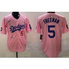Men's Los Angeles Dodgers #5 Freddie Freeman Pink 2025 Tokyo Series Limited Jersey